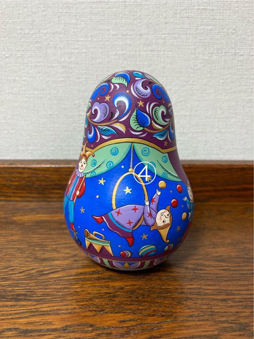 ロシア雑貨☆起き上がりこぼし♪『サーカス』マトリョーシカ オリガ作