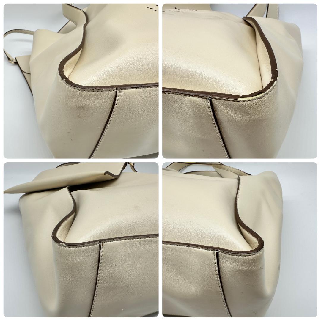 ステラマッカートニー サークルロゴ ラージ トートバッグ ホワイト