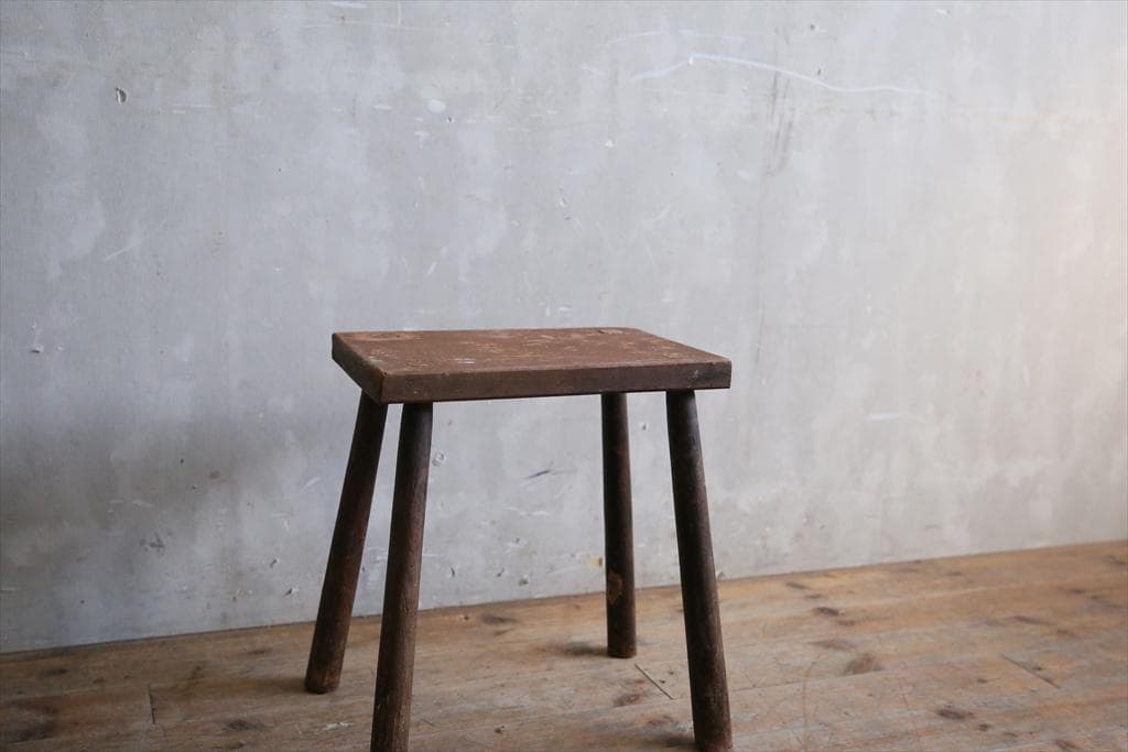 英国アンティーク木製スツール/椅子イス/チェア/花台/飾り棚(79-294)