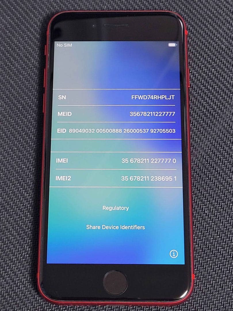 Apple iPhoneSE(第二世代)　レッド　SIMフリー　本体　64G