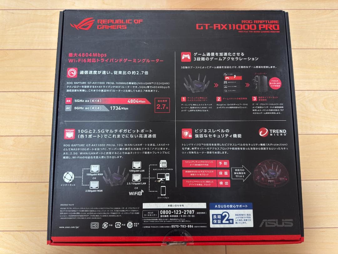 ASUS ROG Rapture GT-AX11000 PROゲーミングルーター