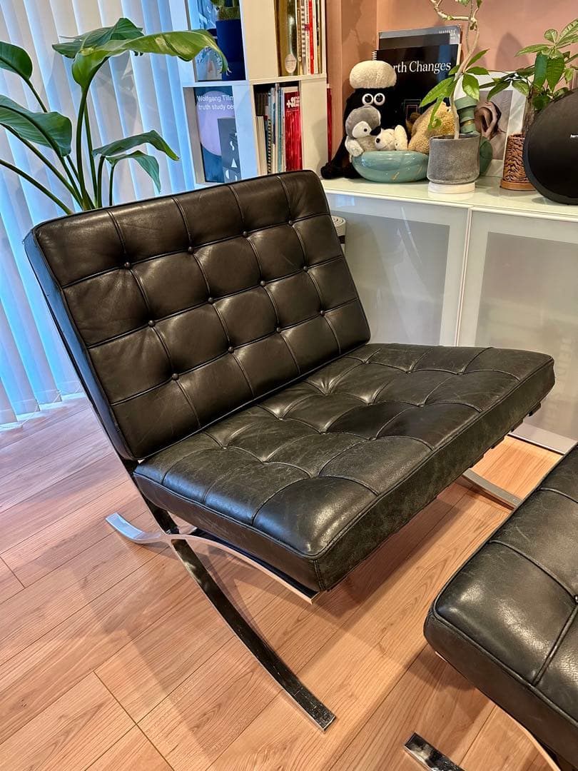 世田谷区引き取り限定　バルセロナチェア　チェア＋オットマンセット