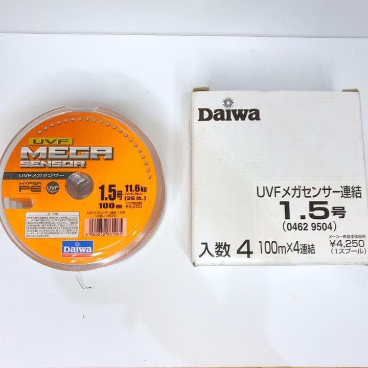ダイワ Daiwa UVFメガセンサー PE 1.5号 100m×4連結