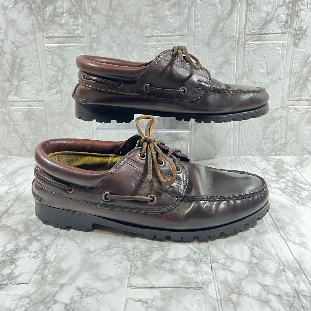 【美品】Timberland 3eye デッキシューズ　ビブラムソール　　25㎝