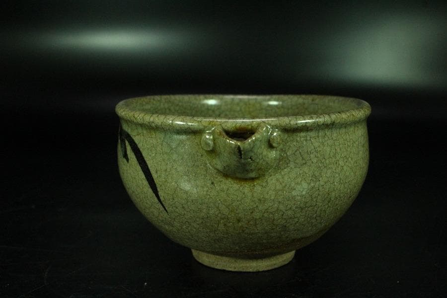 茶道具 絵唐津 方口茶碗 時代物(K-A380)