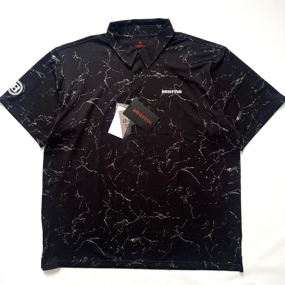 【新品】BRIEFING ブリーフィング　ポロシャツ　大理石柄　メンズ　ゴルフ