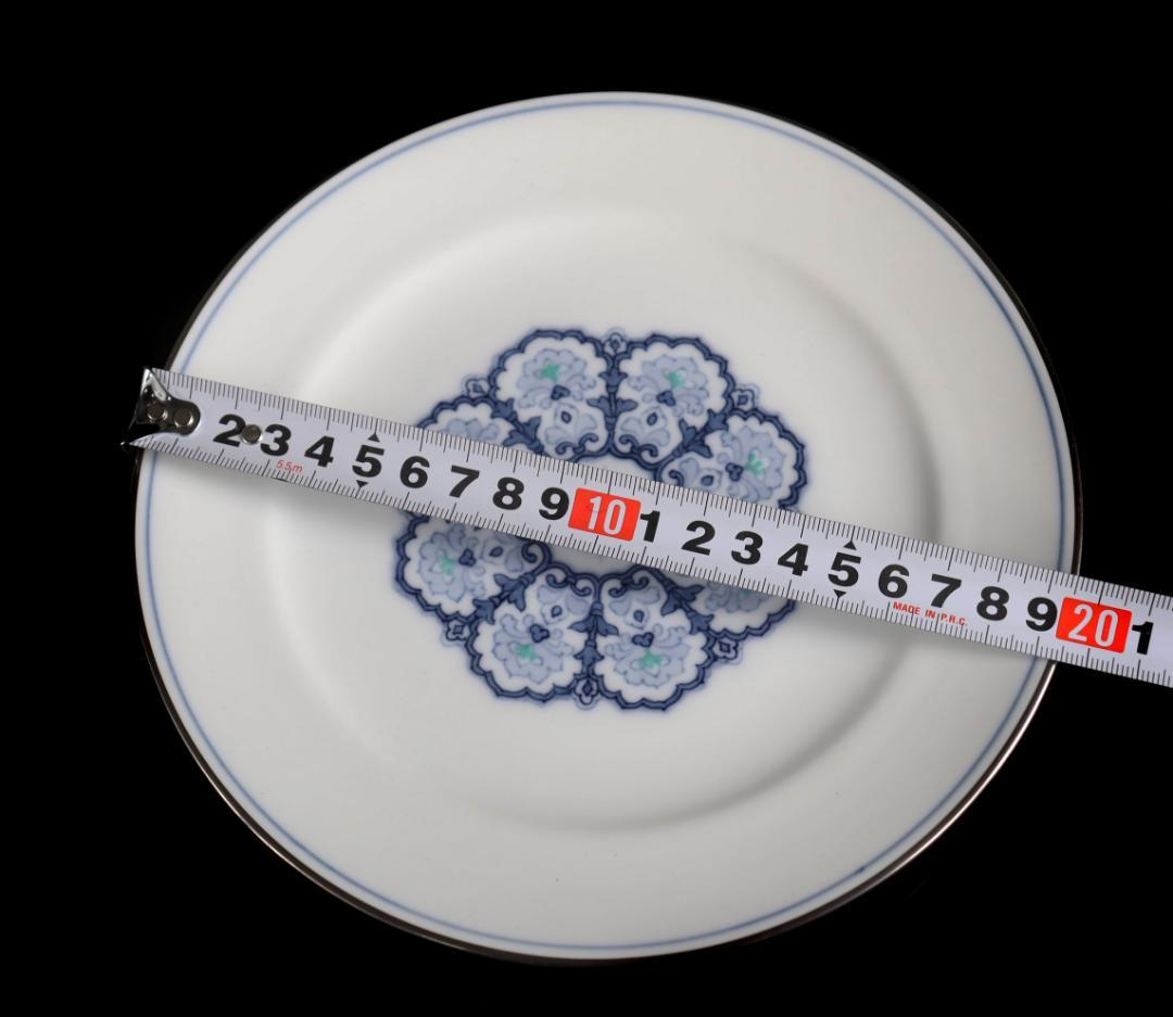 大倉陶園 呉須正倉院 プレート6枚 19.5ｃｍ 皿 プラチナ彩ハンドペイント