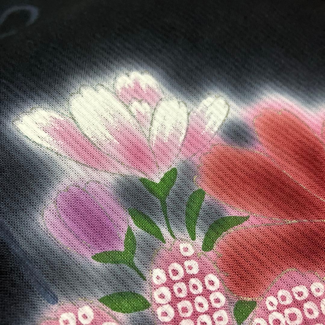 【NEW】Kansaiブランド浴衣 長身さんにおすすめ身丈165綺麗なコスモス柄