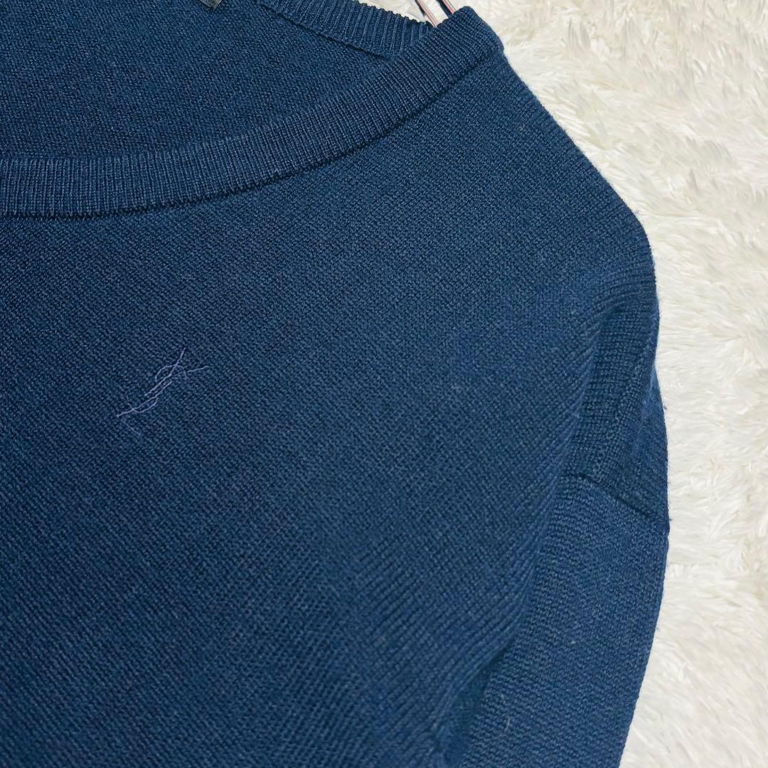 90's イヴ サンローラン カサンドラロゴ YSLロゴ ニット セーター M