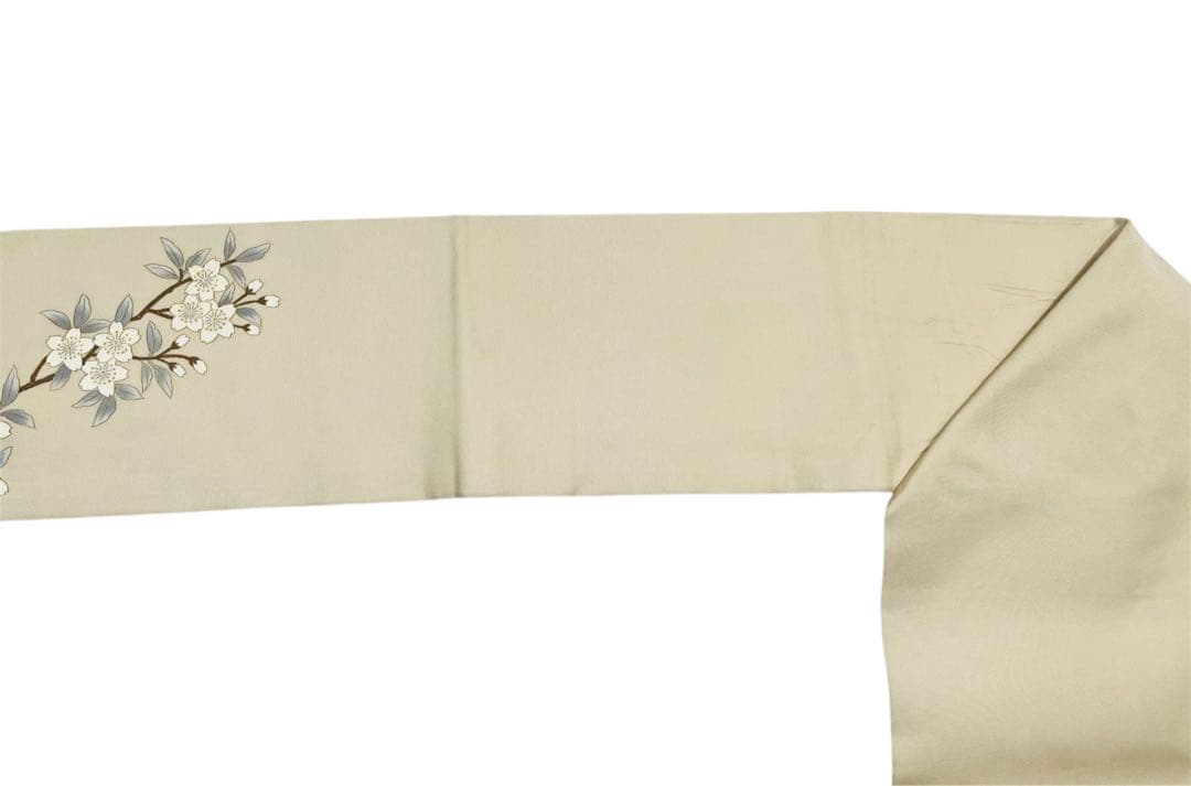 手描き桜の塩瀬名古屋帯◇金彩 染め帯 春着物