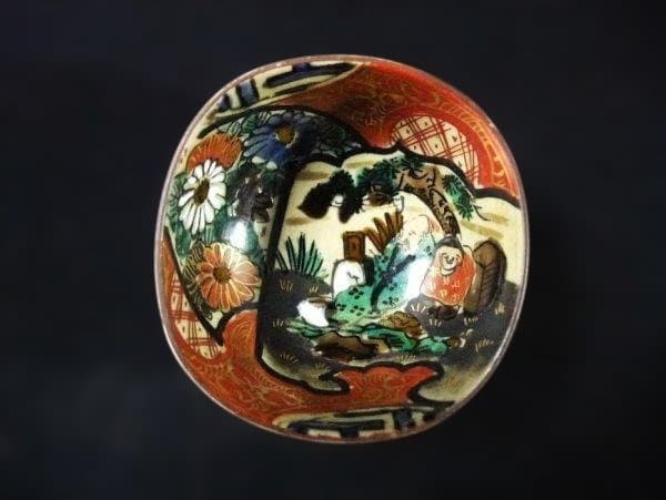 色絵割図 古九谷風 古式図 全6点 伝統的な陶器 6点セット