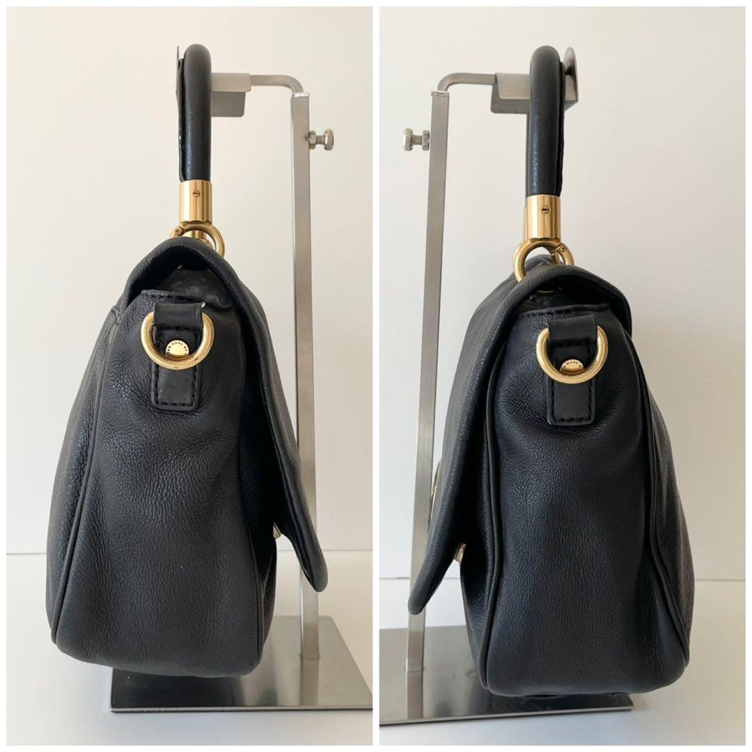 【極美品】MARC JACOBS 2way ハンドバッグ ナターシャ 黒