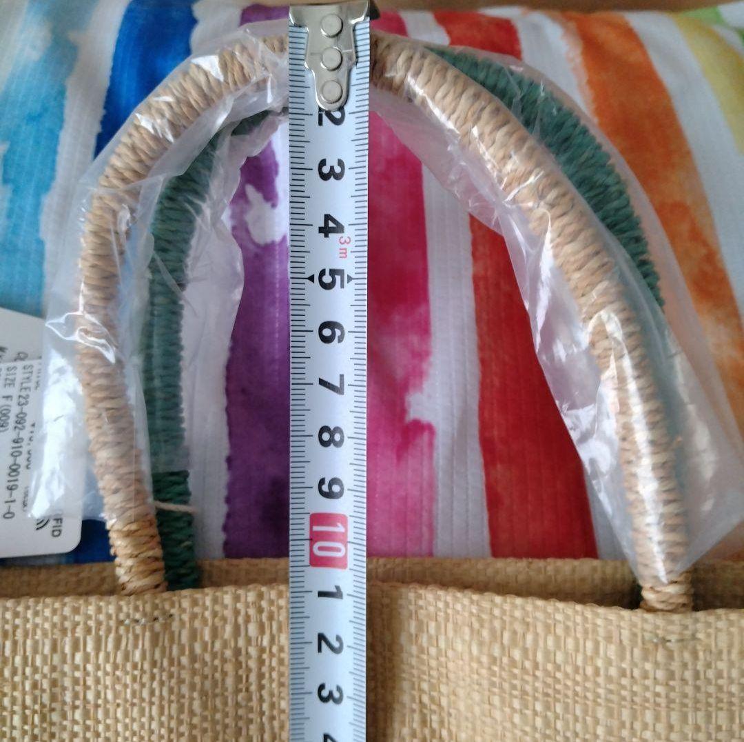 【専用品です】agnes b ラフィアトートバッグ ポーチ付カゴバッグ