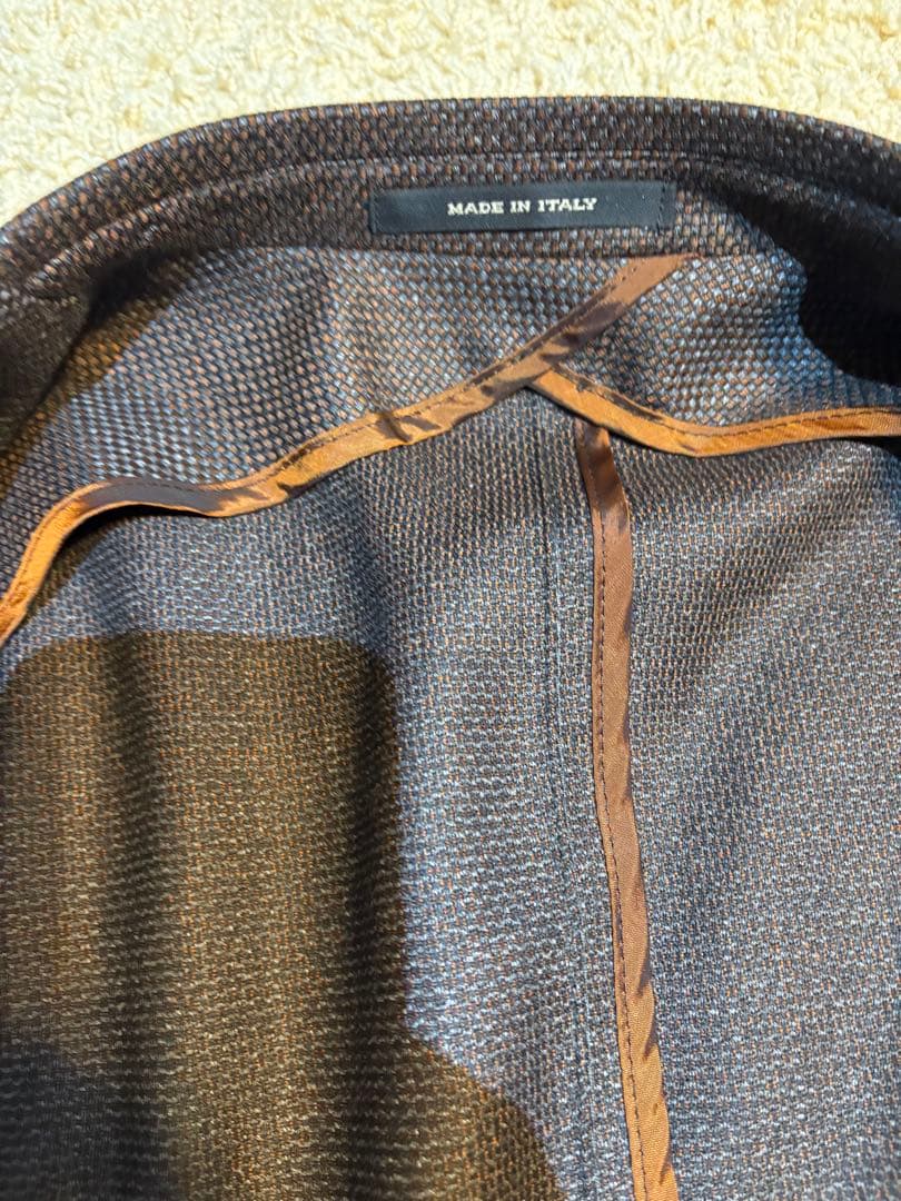 イタリア製 ブラウン ヘリンボーンブレザー