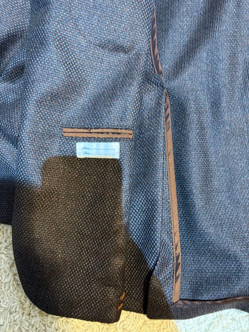 イタリア製 ブラウン ヘリンボーンブレザー