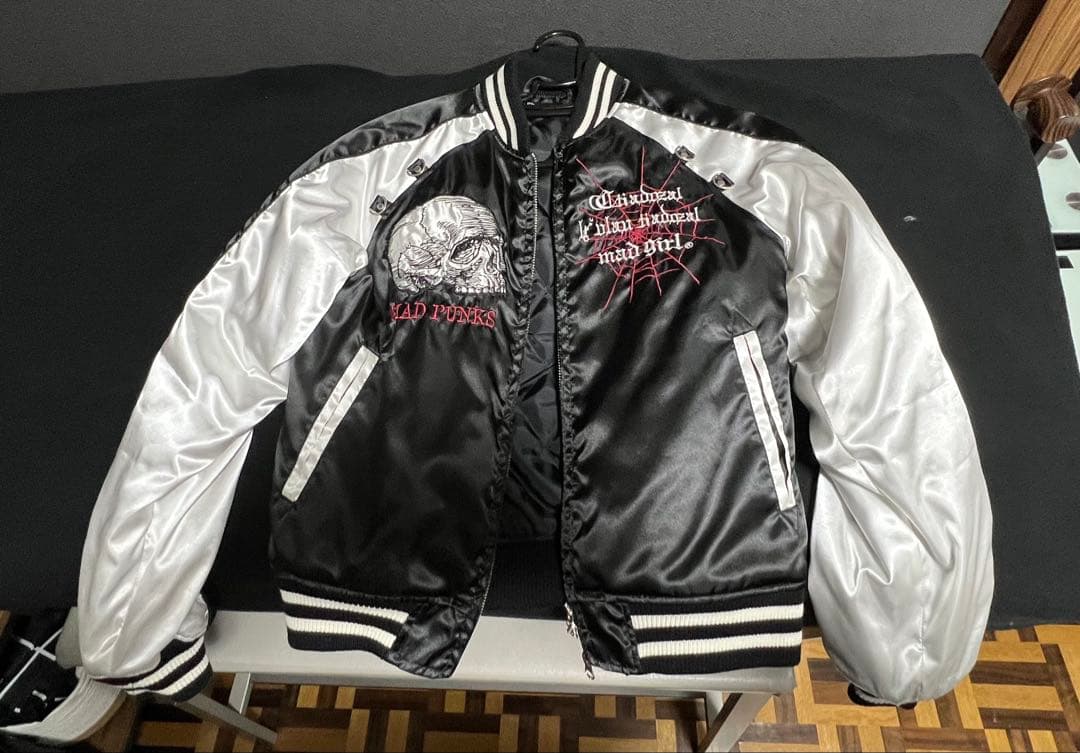 MAD PUNKS スカル刺繍 スカジャン Mサイズ