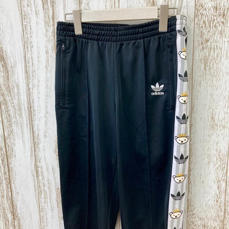アディダス×NIGO　コラボ　トラックパンツ　裏起毛　クマロゴ　SST　黒　90