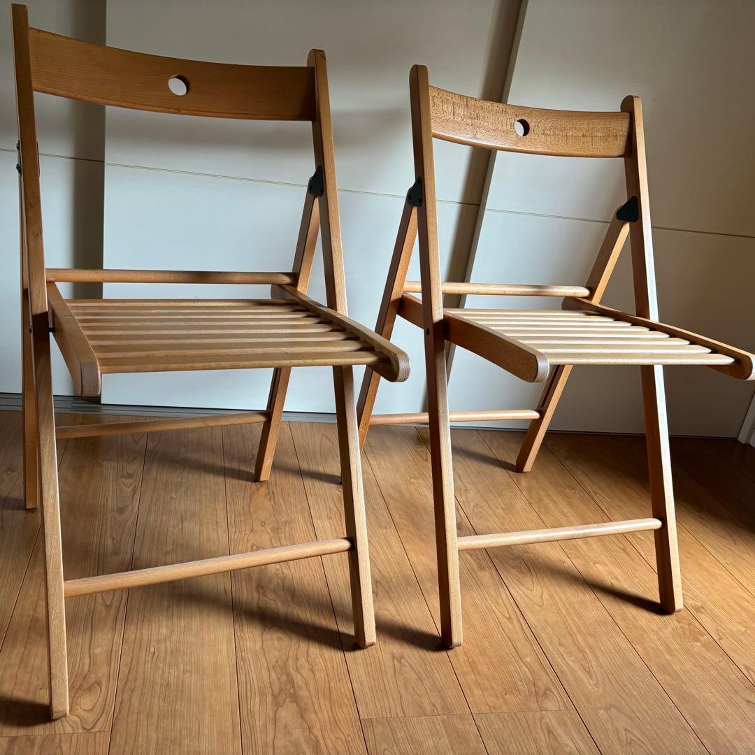 【IKEA】　FRÖSVI フロースヴィ　折りたたみチェア　2脚セット
