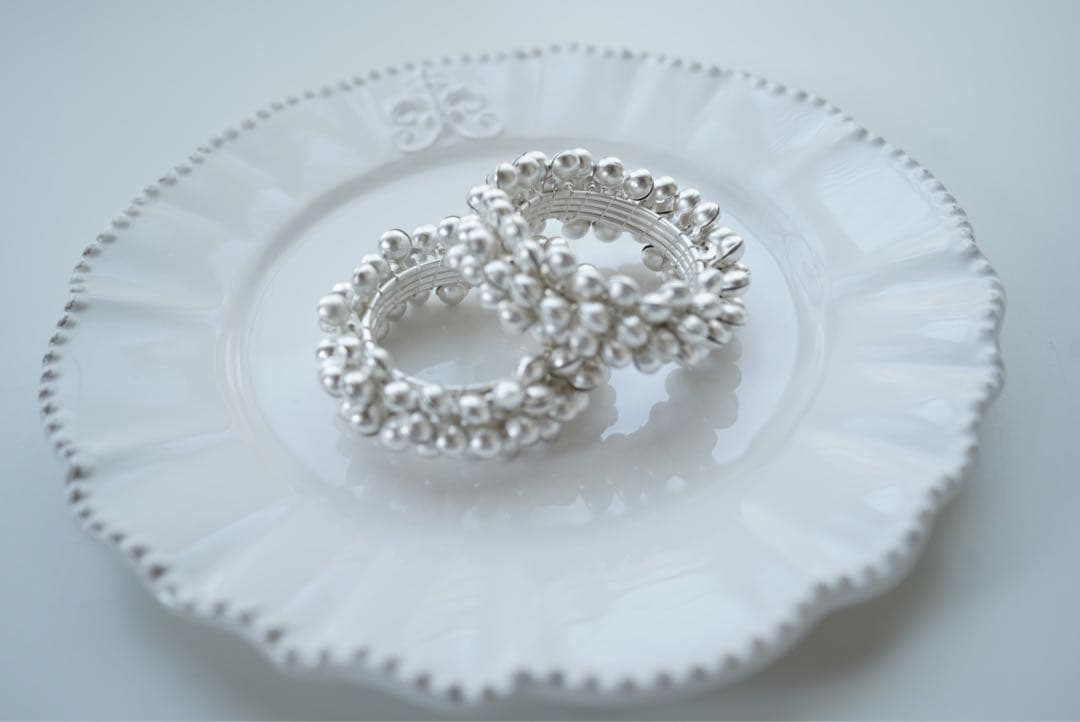 新品Sarah Grace マットシルバーベル ナプキンリング テーブルウェア