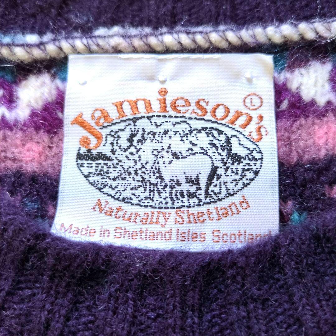 美品 Jamieson's フェアアイル ニットセーター 総柄 L ユニセックス