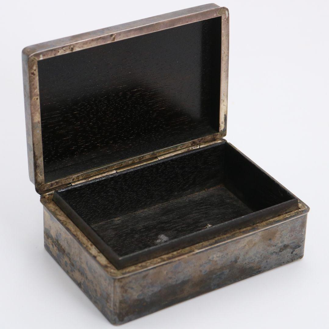 銀巻煙草箱 小箱 蓋物 銀製 STERLING950 約108g　N860　N6