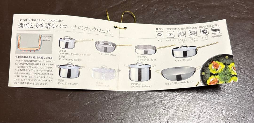 【velona GOLD】ベローナ　ソテーパン　フライパン　希少　廃盤　22㎝