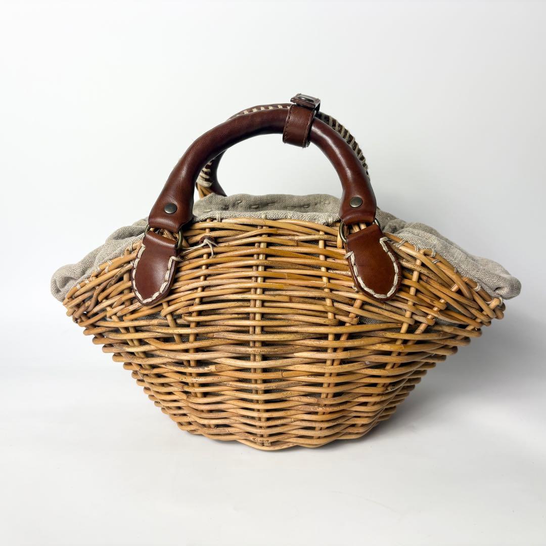 ebagos エバゴス / かごバッグ 紅藤×オイルショルダー