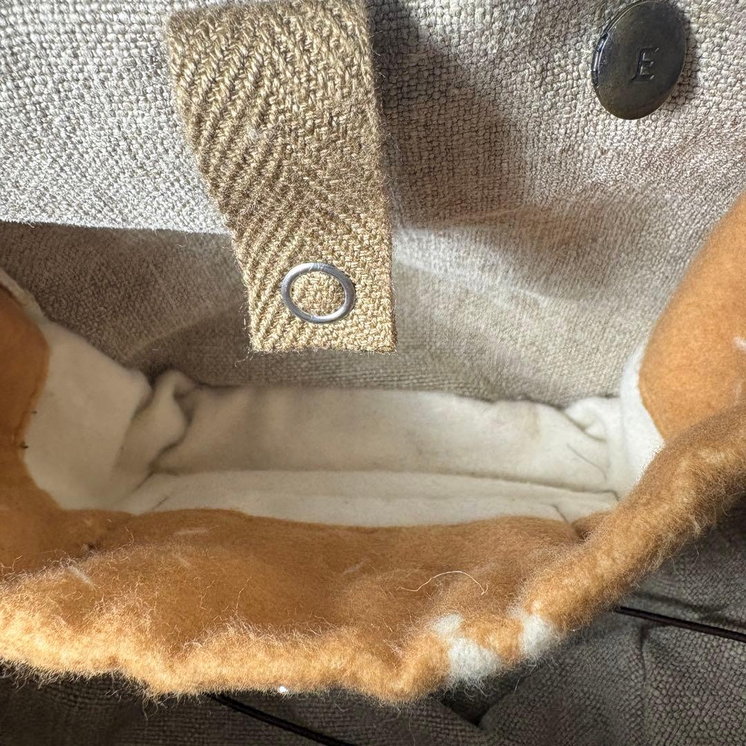 ebagos エバゴス / かごバッグ 紅藤×オイルショルダー