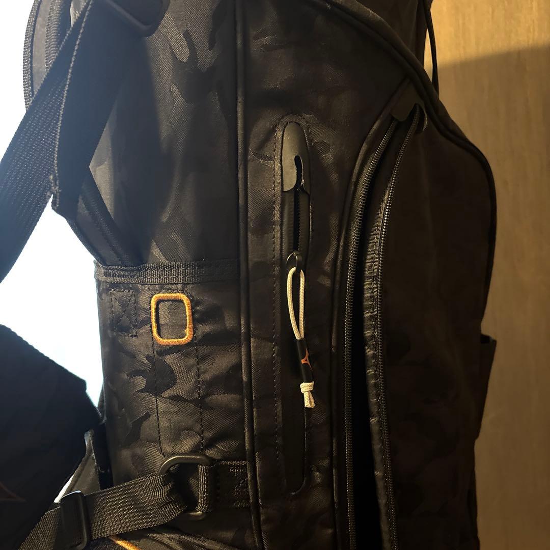 ミズノ　キャディバッグ　スタンド式　黒迷彩柄