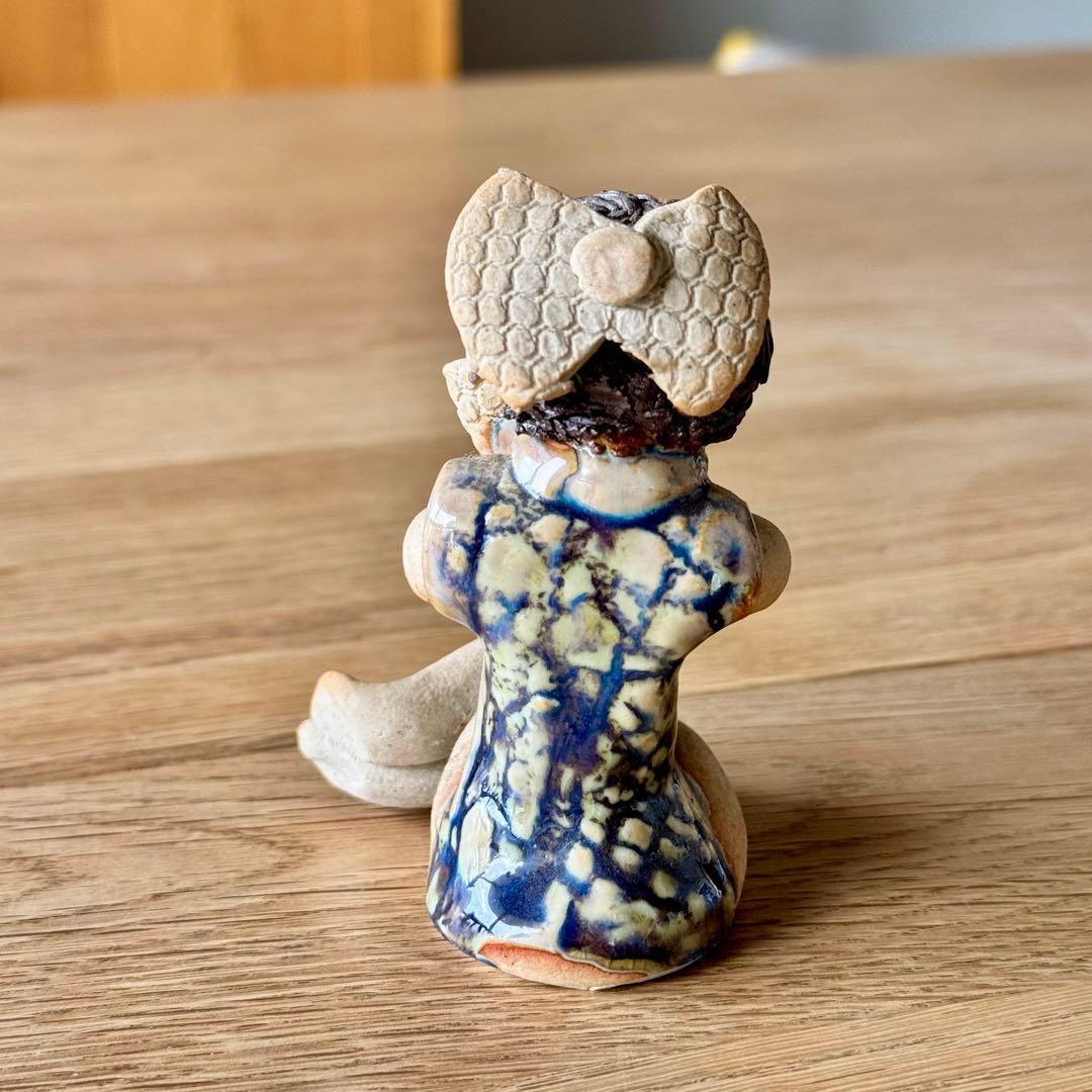 美品⭐︎砥部焼 青芳窯　青芳人形　5体　森元青芳氏作