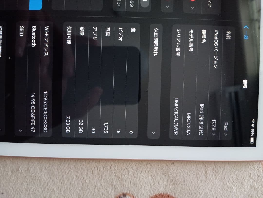 iPad第六世代　美品です！