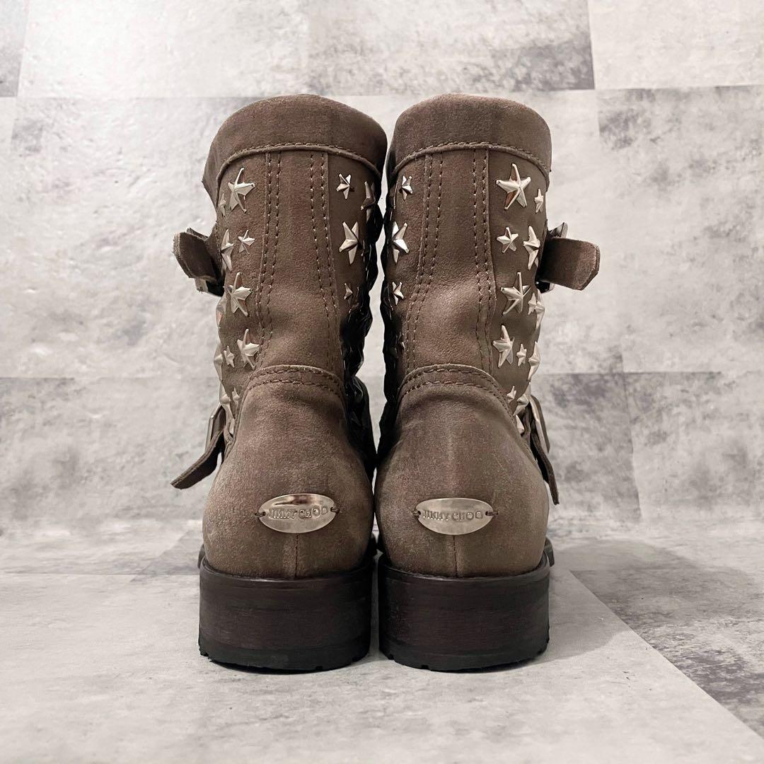 稀少限定》JIMMY CHOO ジミーチュウ エンジニアブーツ スタッズ 星37