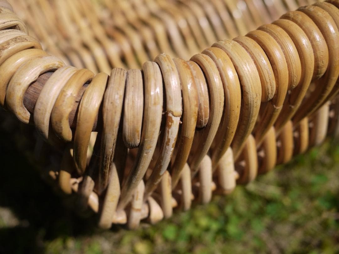 特大籐かご バスケット　ディスプレイ収納インテリア　おもちゃ　ドイツヴィンテージ