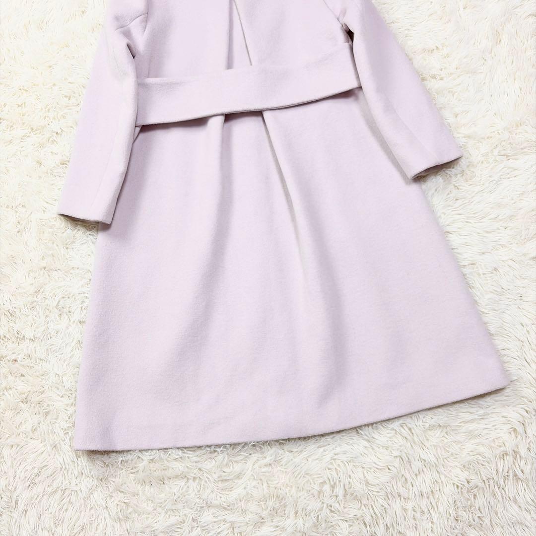 【美品】セルフォード　celford バックタックノーカラーウールコート　ロング