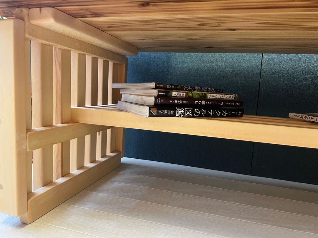 【送料無料】 ローテーブル 和風 木組縦格子 収納付き90cm 45cm 杉