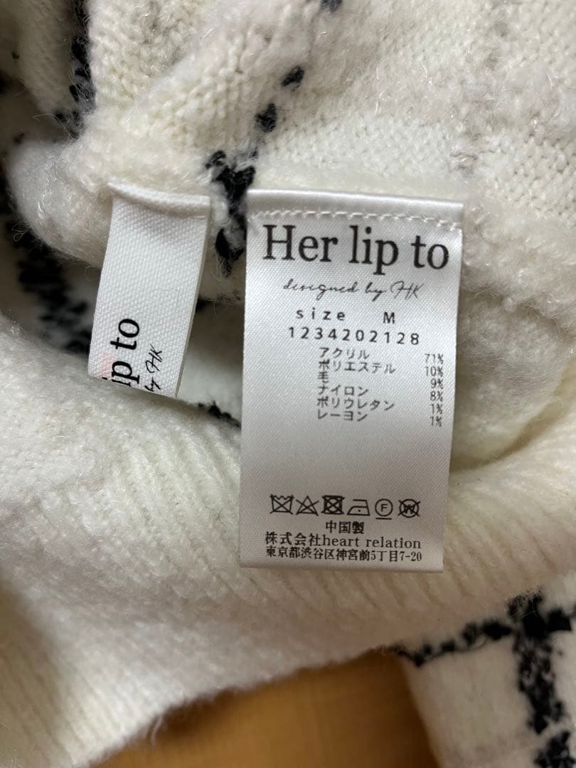 トップス Bouncy Check Knit Pullover herlipto