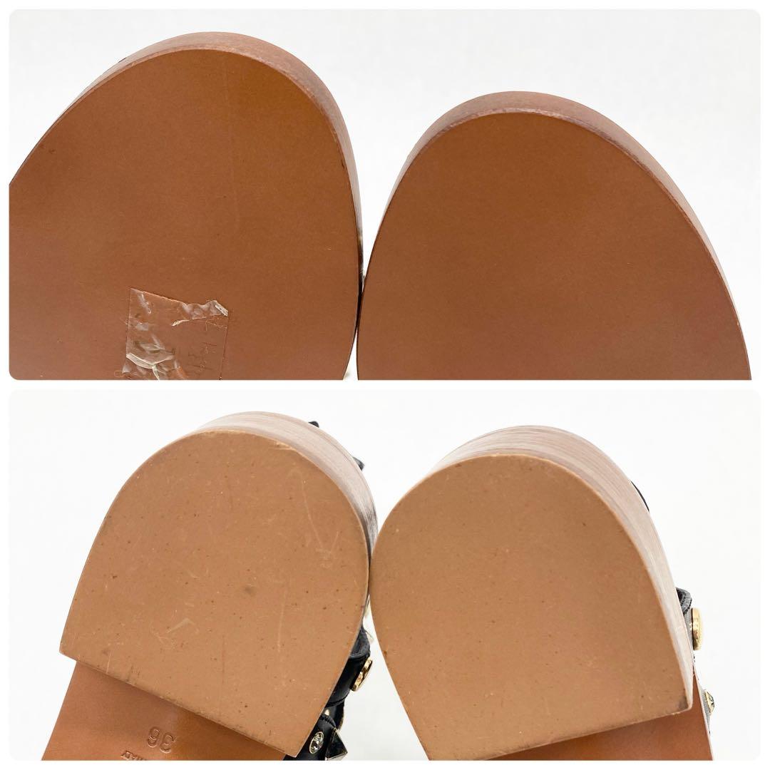 A16595 未使用 ドルチェ&ガッバーナ スタッズグラディエーターサンダル36