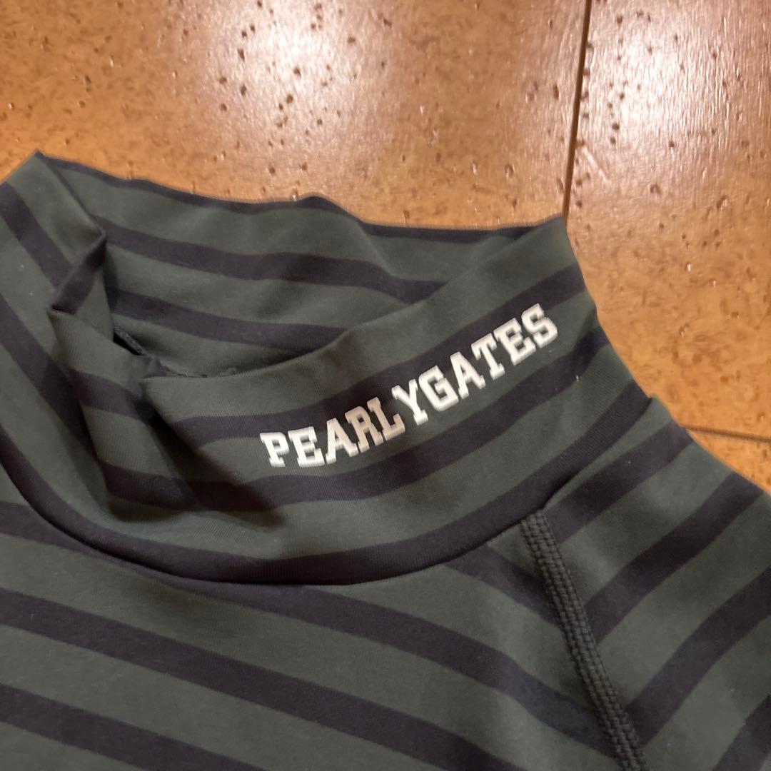 新品同様　極美品　パーリーゲイツ　ボーダー 長袖インナーシャツ ゴルフ サイズ3