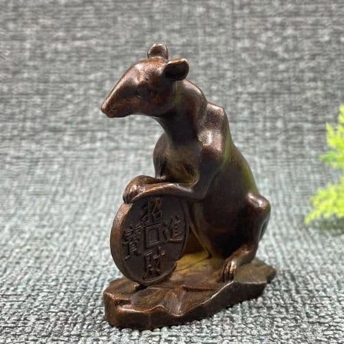銅器 十二支 茶台茶寵 文鎮 書斎 博古架 装飾品 工芸品 置物