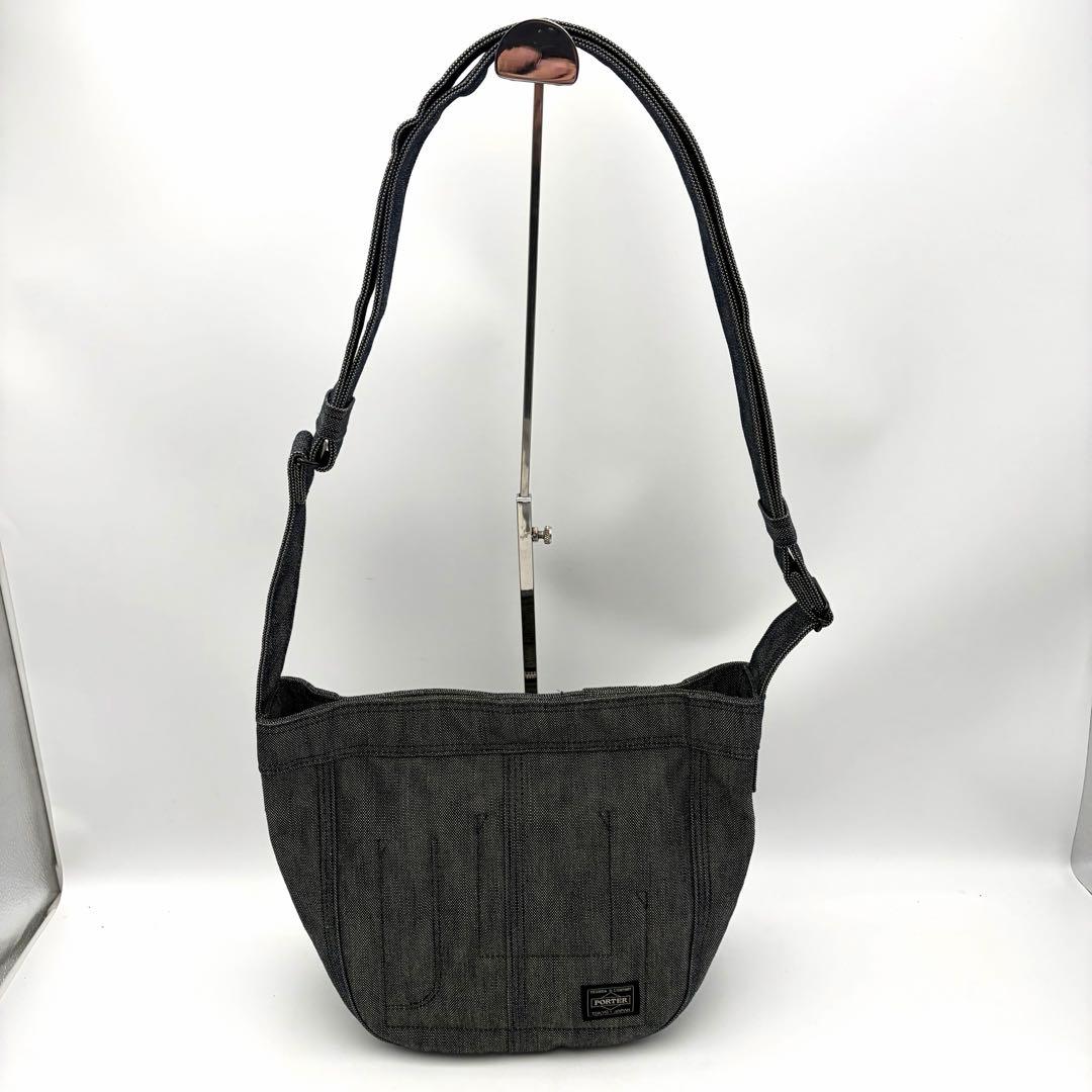 ポーター ディーパー ショルダーバッグ インディゴ デニム 男女兼用 お出かけ