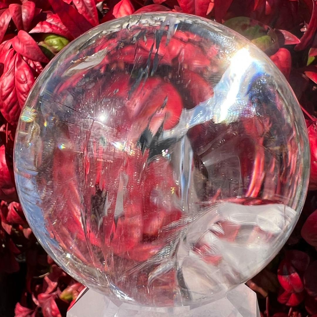 ✮超目玉✮☆極品極上 美宝珠 水晶玉☆レインボー レムリアンシード 丸玉 天然石