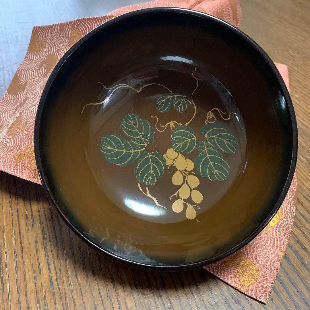 本漆塗蒔絵漆器⭐️蓋付椀⭐️ペアセット⭐️蔵保管⭐️超美品