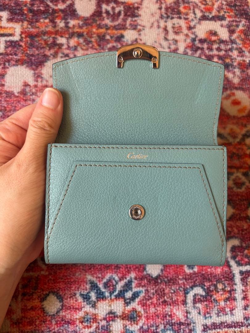 Cartier カルティエ ミントグリーン 名刺入れ カードケース レディース