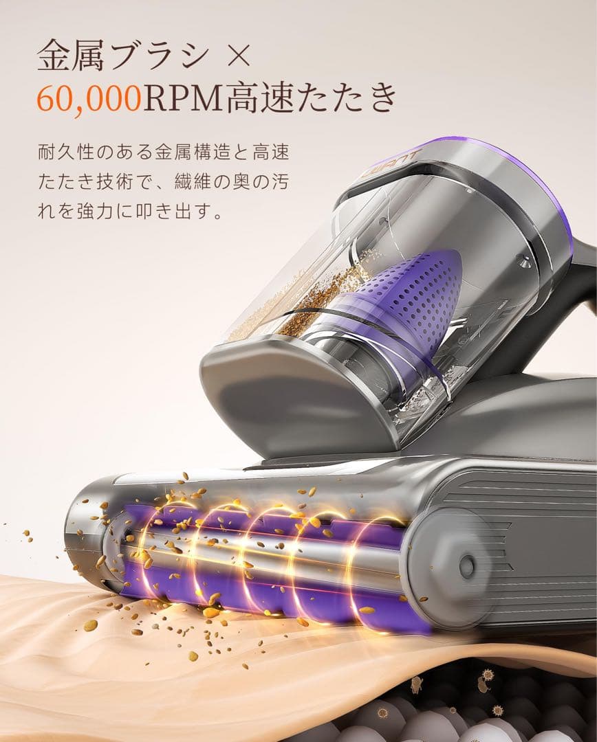 19,980円の品❤️布団クリーナー⭐️布団掃除機⭐️強力吸引⭐️65℃熱風⭐️18KPa
