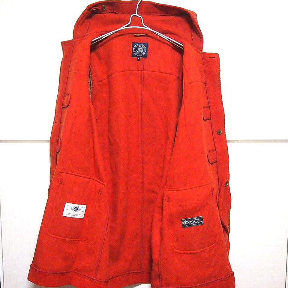 Memex　希少XLJ.PRESSイタリア生地ヘリンボーンダッフルオレンジ