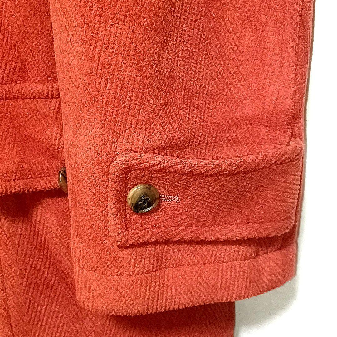 Memex　希少XLJ.PRESSイタリア生地ヘリンボーンダッフルオレンジ