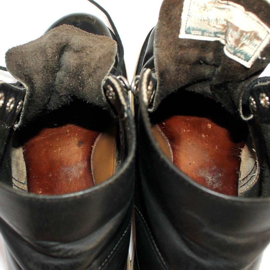四角犬タグ RED WING 8165 ブラック ワークブーツ ラウンドトゥ
