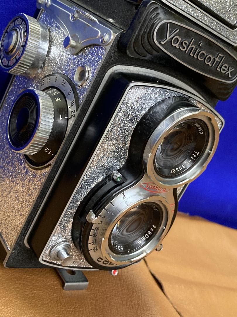 整備済 YashicaFlex C　ミラー交換・動作良好　美しい外装の二眼レフ