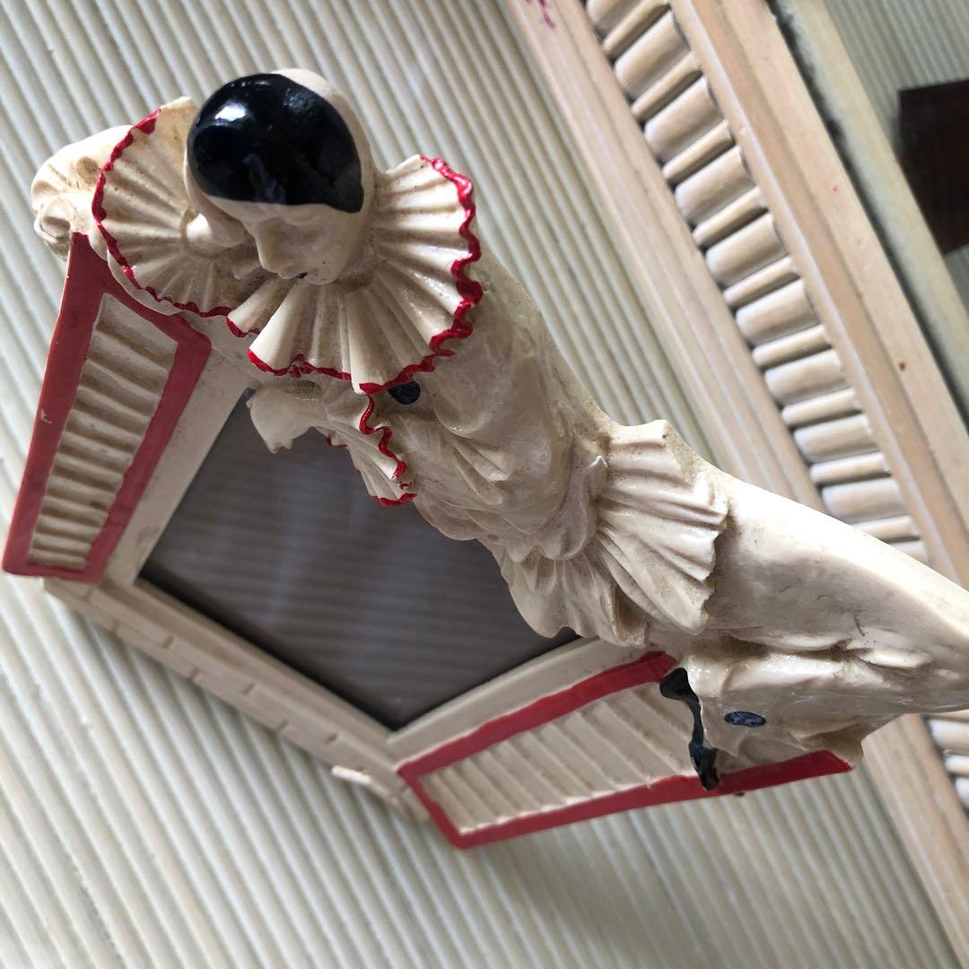 イタリア製　アンティーク　フォトフレーム　ピエロ