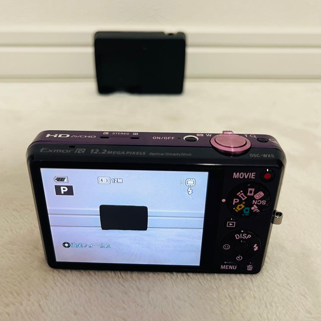 美品 ソニー SONY Cyber-shot DSC-WX5 パープル